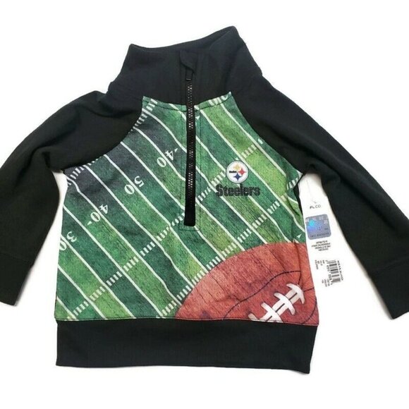 Team Apparel Other - Pittsburgh Steelers Infant Boys Football On Field Long Sleeve 1/4 Zip Shirt 12M